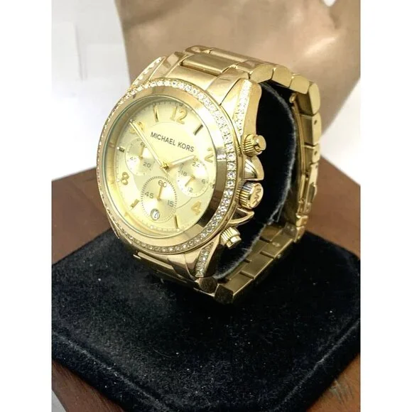 Michael Kors Women's Watch MK5166 Blair Quartz Chronograph Gold Steel 39mm - Picture 14 of 14